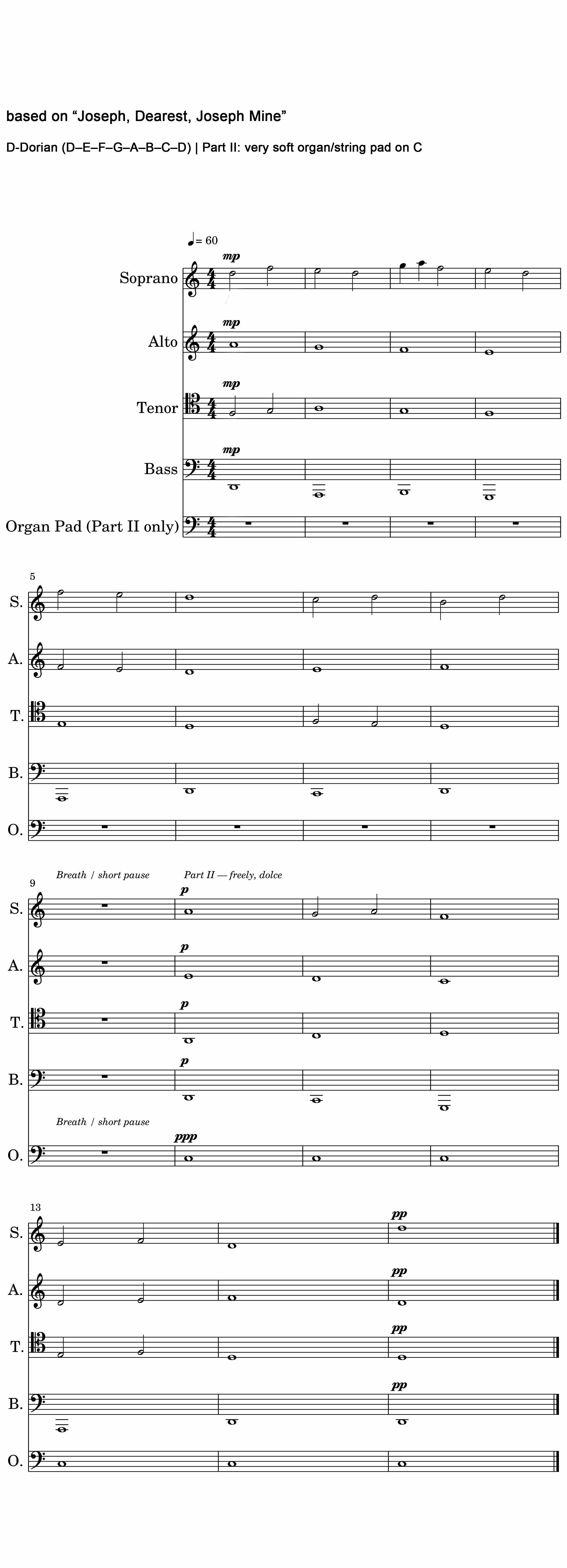 Score preview: "Joseph lieber, Joseph mein" – interim result, © Norbert Wartig